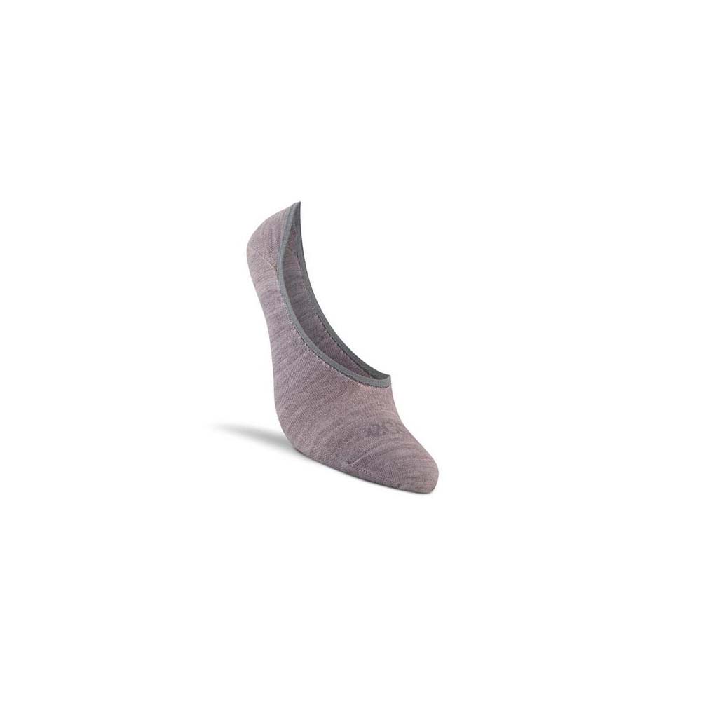 Women\'s Ecco Casual No-Show Socks Grey | USA 413HAP